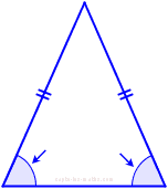 Triangle isocèle : 2 côtés et 2 angles égaux