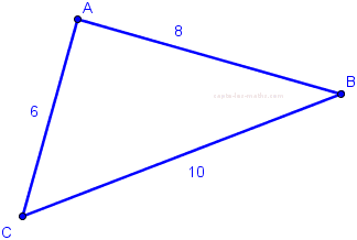 On ne sait pas si ce triangle est rectangle ou pas