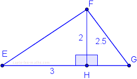 Triangle dont on connaît la longueur de trois segments